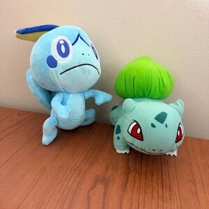 Pokémon Plush Lot Sobble & Bulbasaur Stuffed Toys Nintendo Official